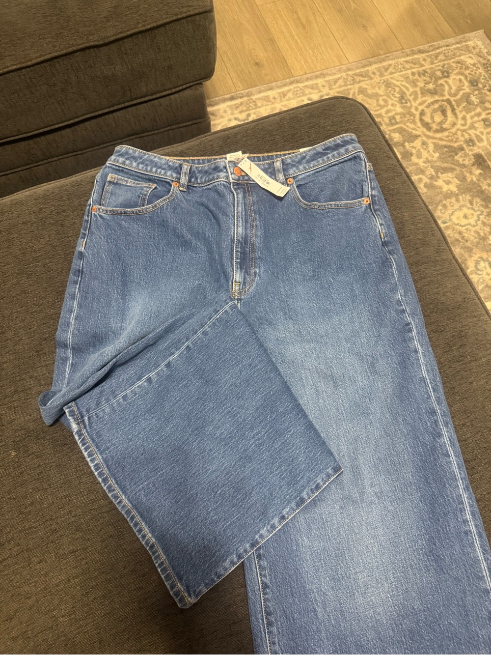 PINK Victoria's Secret High-Rise Straight Leg Blue Denim Jeans